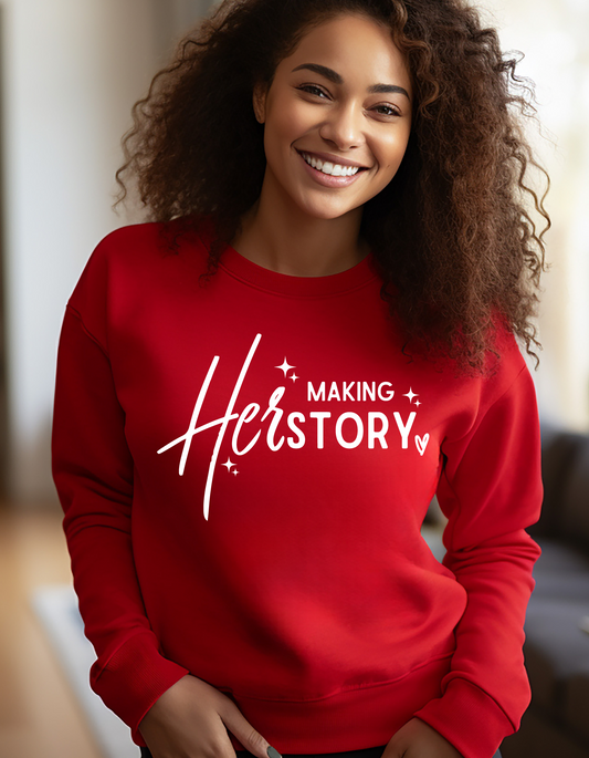 Making HERstory Red Long-sleeve Shirt, Women's Month T-shirts