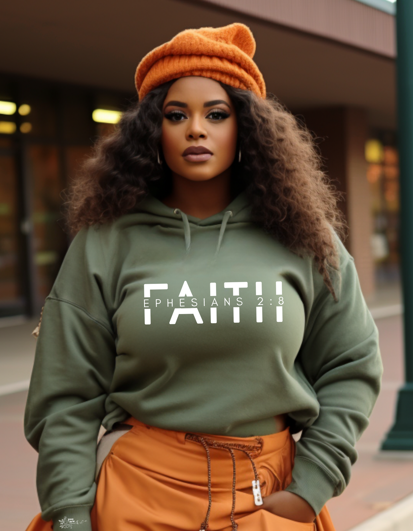 FAITH Ephesians 2:8 Women's Hoodie, Comfy Cotton Hoodie, Christian Apparel