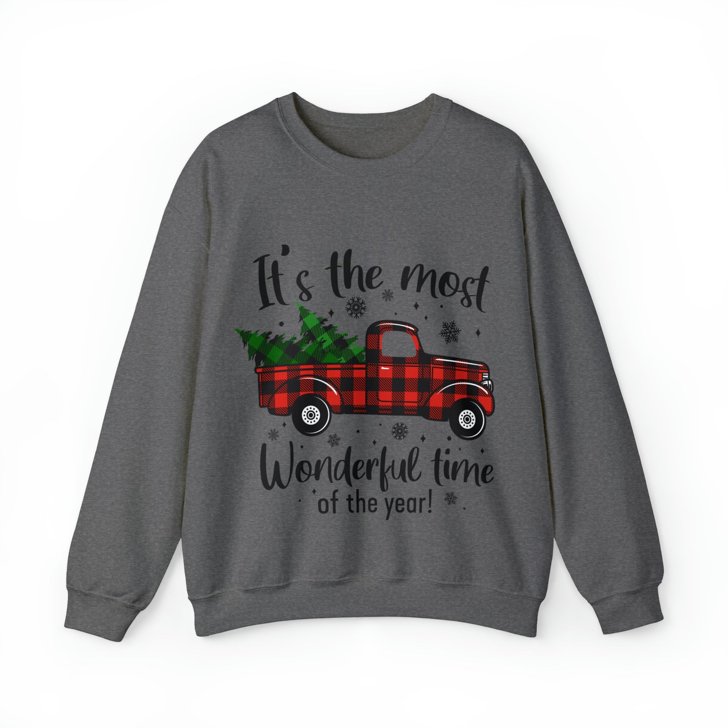 It's The Most Wonderful Time of the Year Christmas Truck Crewneck Sweatshirt - Prominent StylS of Sorts- PSS!