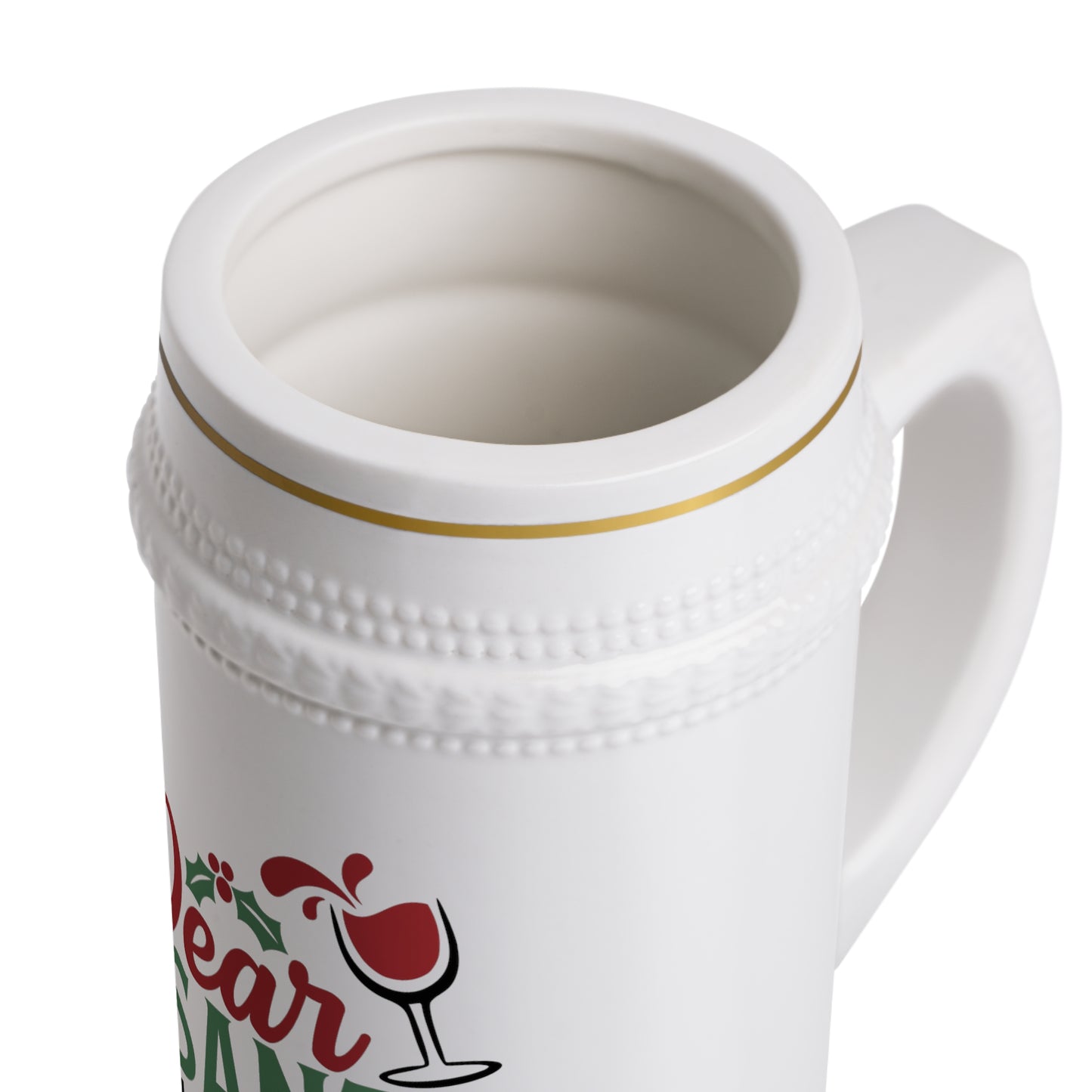 Beer Stein Mug Dear Santa Just Bring Wine - Prominent StylS of Sorts- PSS!