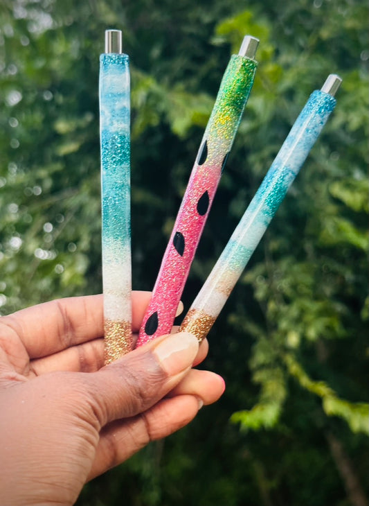 Glitter Pens, Beach Style Pens, Gel Pens, Ink Pens