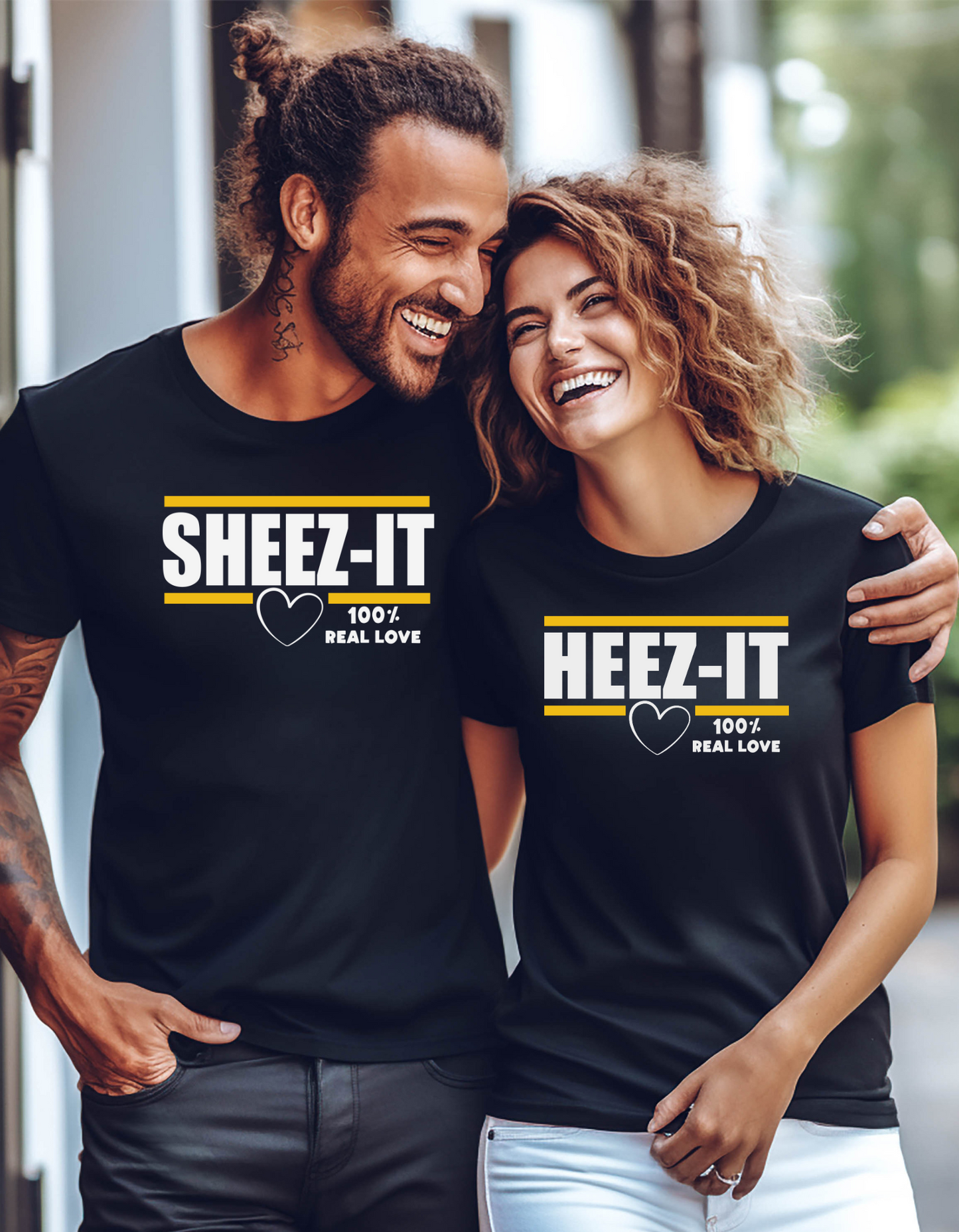 Heez-it Sheez-it Matching Couples Shirts, Husband Wife Anniversary T-Shirt, Funny Sarcasm Couple Apparel