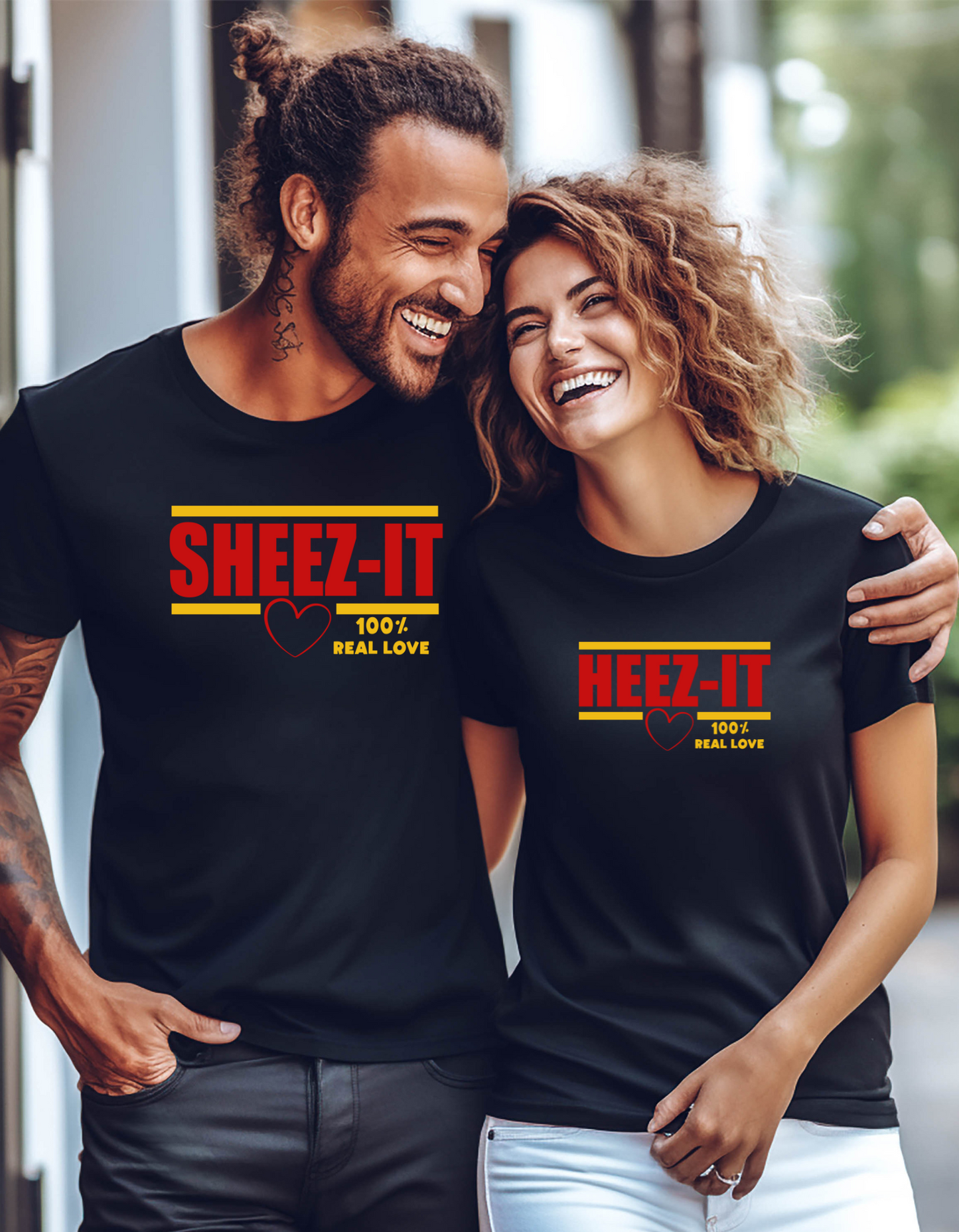 Heez-It Sheez-It Couples DTF Transfer, Married Screen Print Transfers