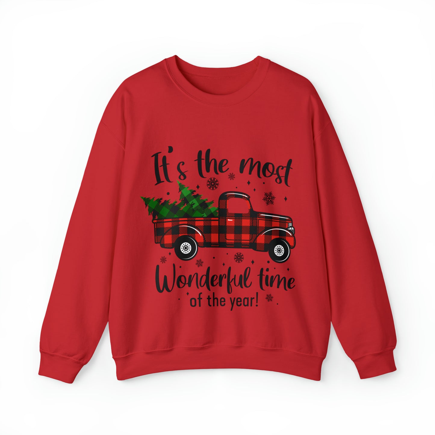 It's The Most Wonderful Time of the Year Christmas Truck Crewneck Sweatshirt - Prominent StylS of Sorts- PSS!