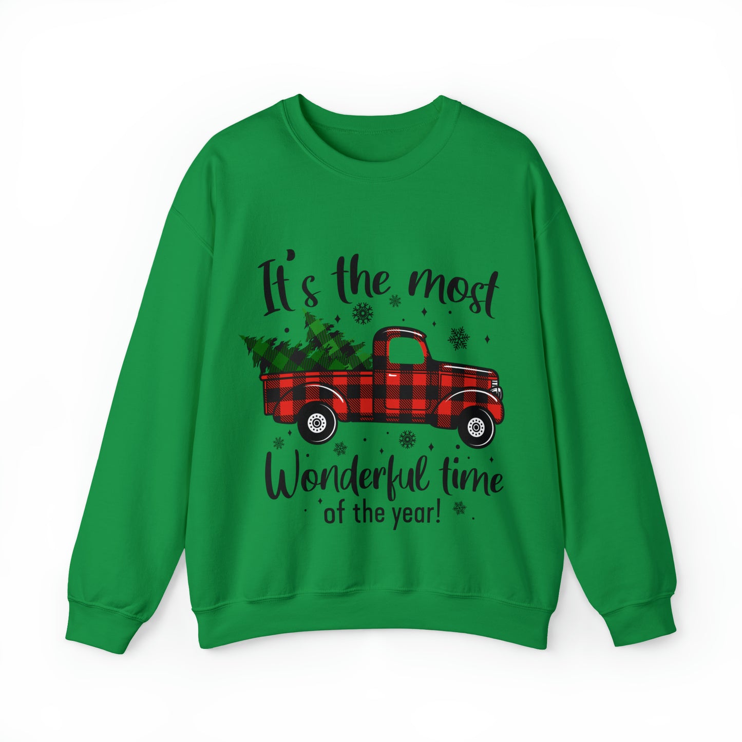 It's The Most Wonderful Time of the Year Christmas Truck Crewneck Sweatshirt - Prominent StylS of Sorts- PSS!