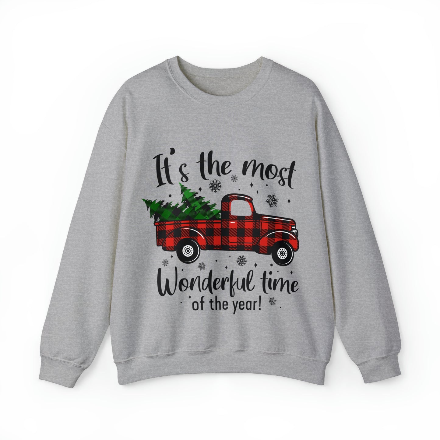 It's The Most Wonderful Time of the Year Christmas Truck Crewneck Sweatshirt - Prominent StylS of Sorts- PSS!