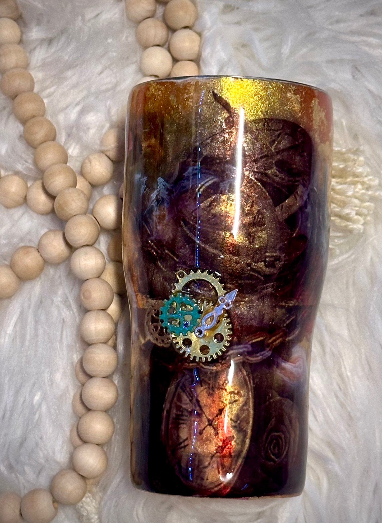 Steampunk Vintage Tumbler, 20 oz curve