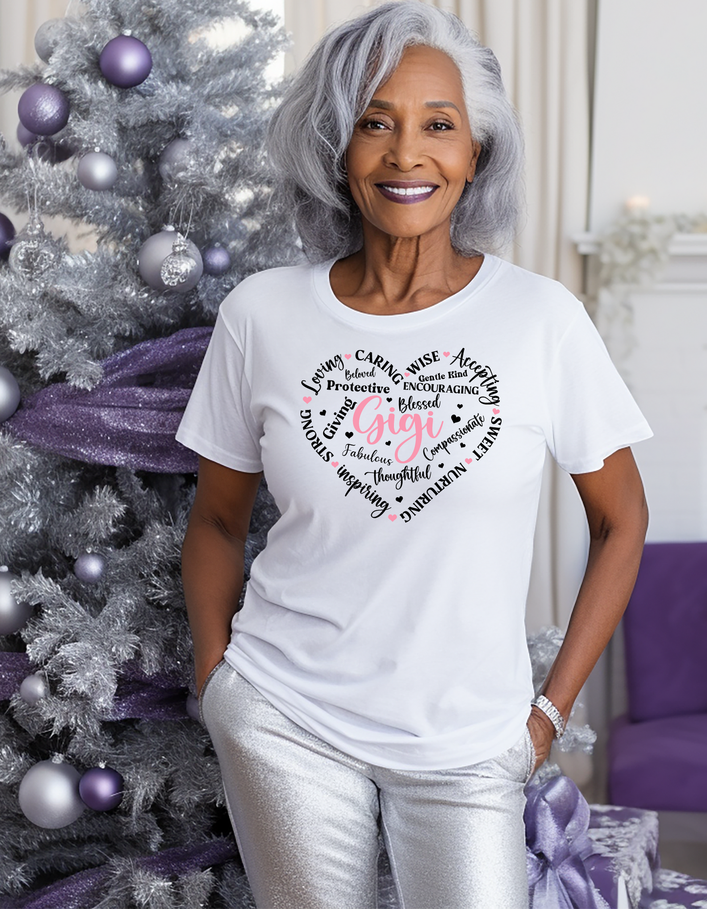 Mom, Mommy, Grandma, Mimi, Heart Shape Affirmation T-shirt, Mother's Day Quote Unisex Shirt