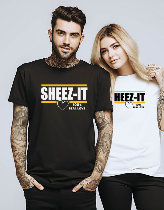 Heez-It Sheez-It Couples DTF Transfer, Married Screen Print Transfers