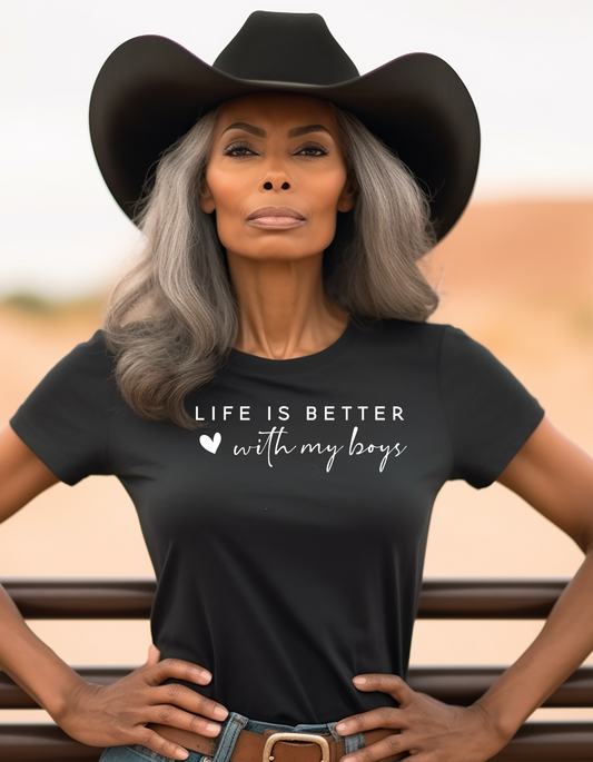 Life Is Better With Boys T-shirt, Mom Boys Shirt