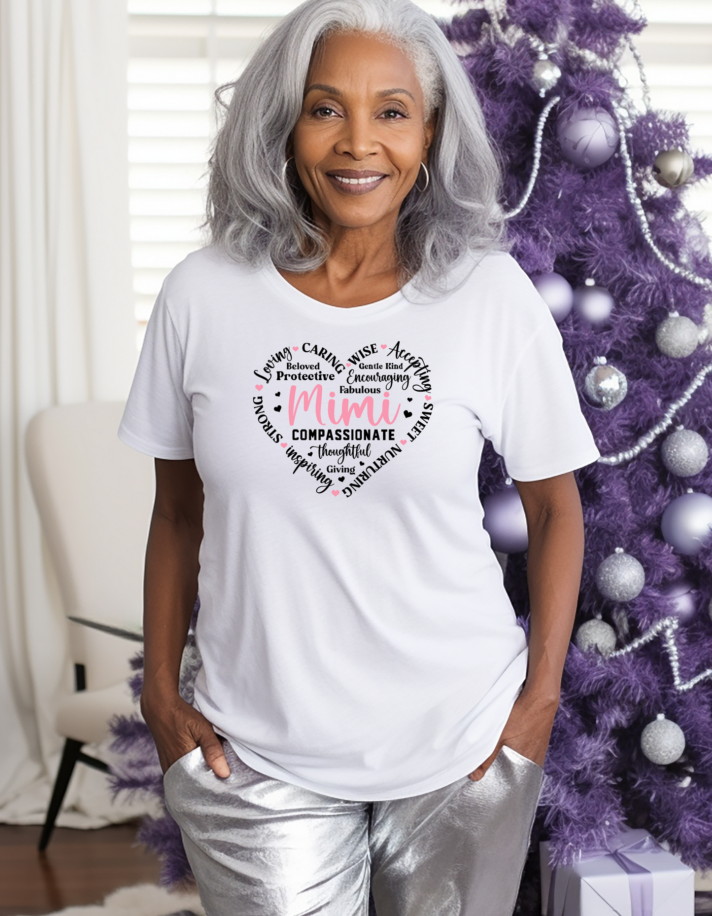 Mom, Mommy, Grandma, Mimi, Heart Shape Affirmation T-shirt, Mother's Day Quote Unisex Shirt