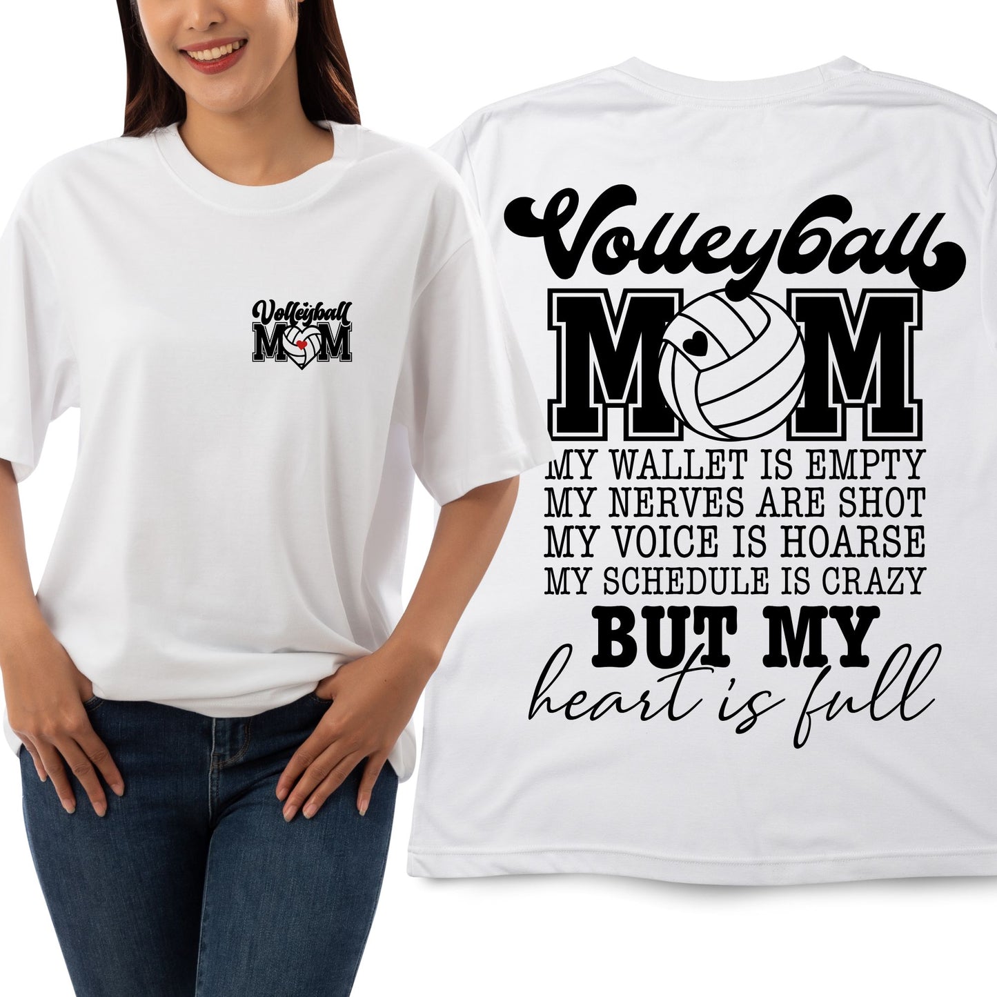 Volleyball Mom T-shirt. Sports Volleyball Mom My Wallet Is Empty Shirt, Volleyball Apparel