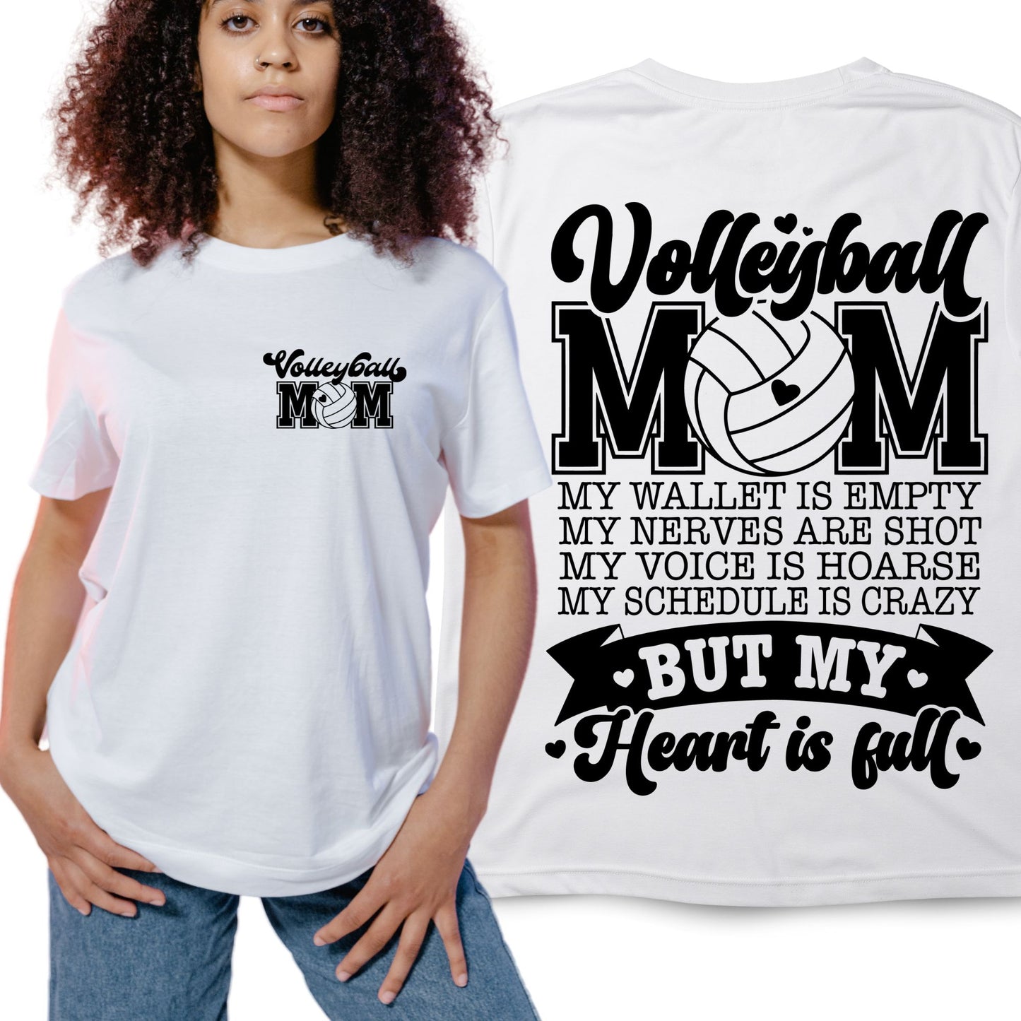 Volleyball Mom T-shirt. Sports Volleyball Mom My Wallet Is Empty Shirt, Volleyball Apparel