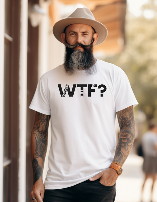 WTF Apparel, Where's The Fish T-shirt, WTF Sarcasm Funny Shirt