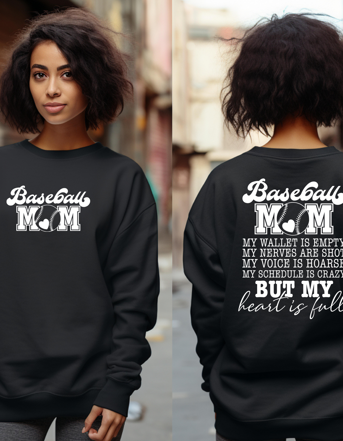 Baseball Mom Hoodie, My Wallet is Empty, Life of Baseball Mom