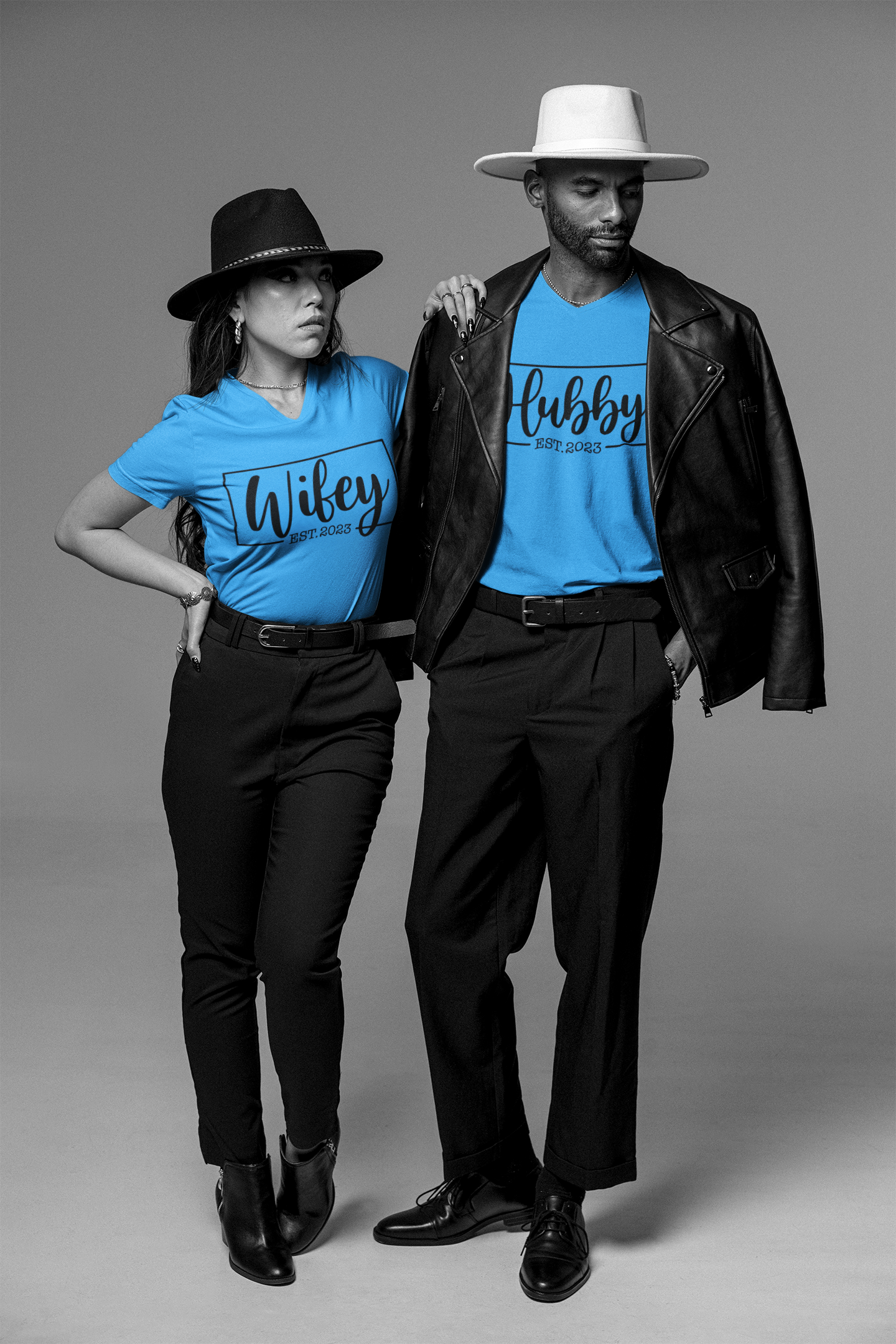 Hubby and Wifey Couple Unisex T-shirt - Prominent Styles of Sorts- PSS!