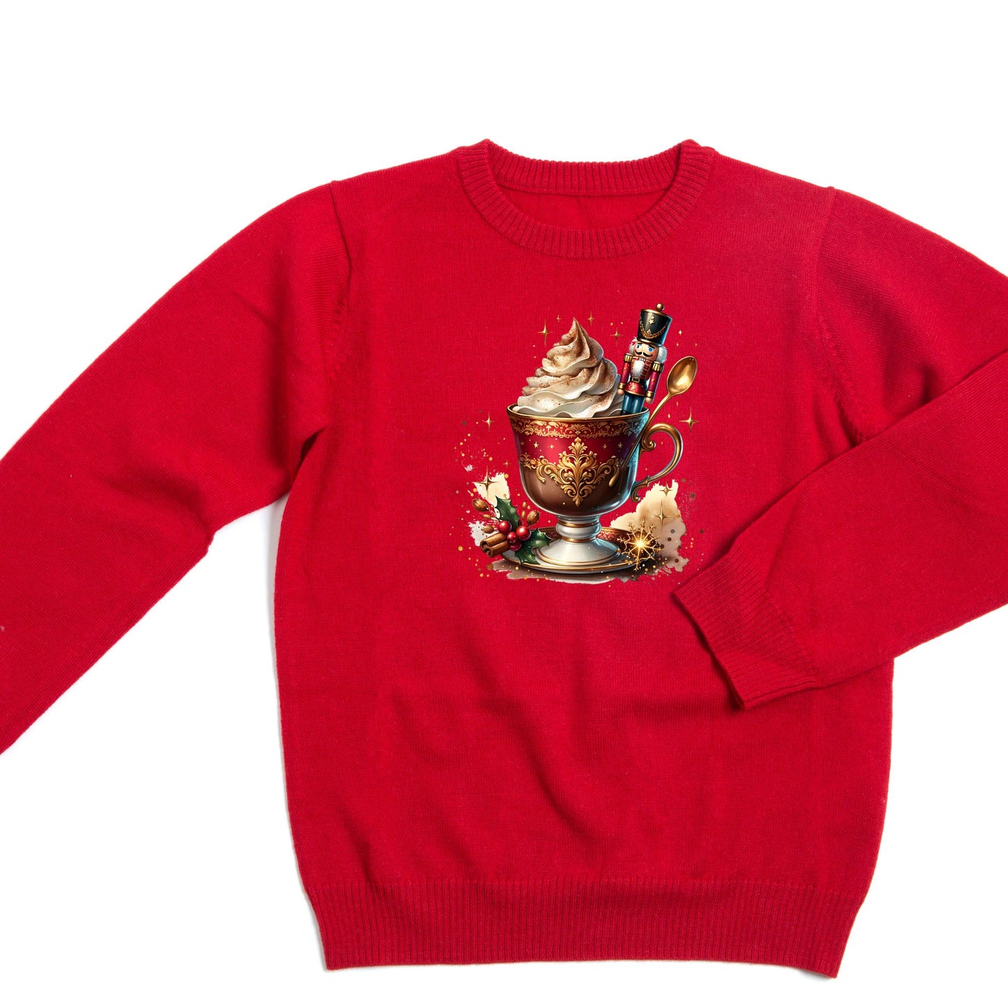 Christmas Hot Coco Nutcracker Crewneck Sweatershirt, Nutcracker Sweater