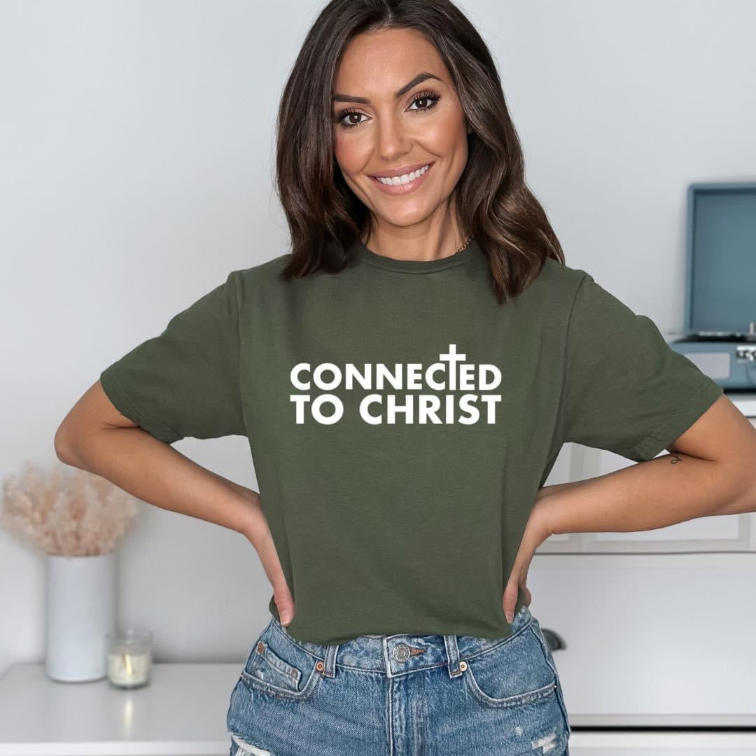 ConnecTed To Christ Women T-shirt, Christian Apparel Graphic Shirt