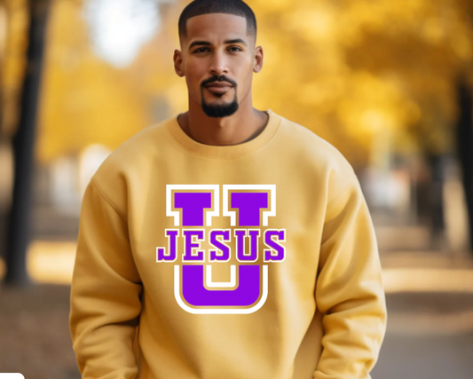 Jesus U Unisex Crewneck Sweaters - Prominent Styles of Sorts- PSS!