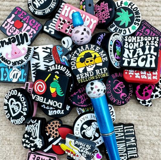 Silicon Focal Beadable, Retractable, Refillable Custom Ink Pens