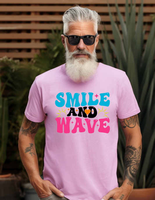 Smile And Wave Beach T-shirt, Beach Vibes Shirt, Unisex Short Sleeve Summer Fun Tees