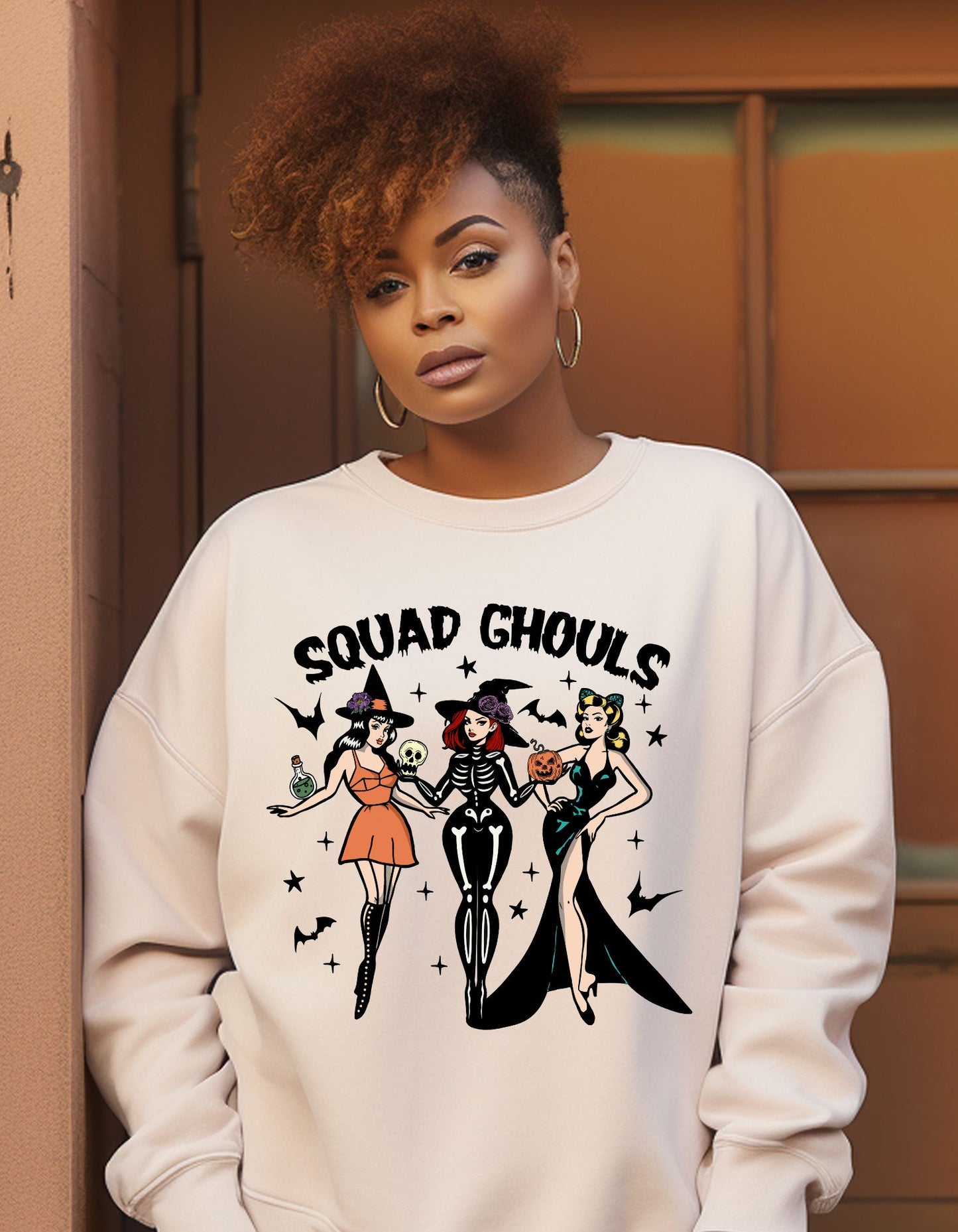 Halloween Squad Ghouls Crewneck, Witch Squad Ghouls Sweatershirt
