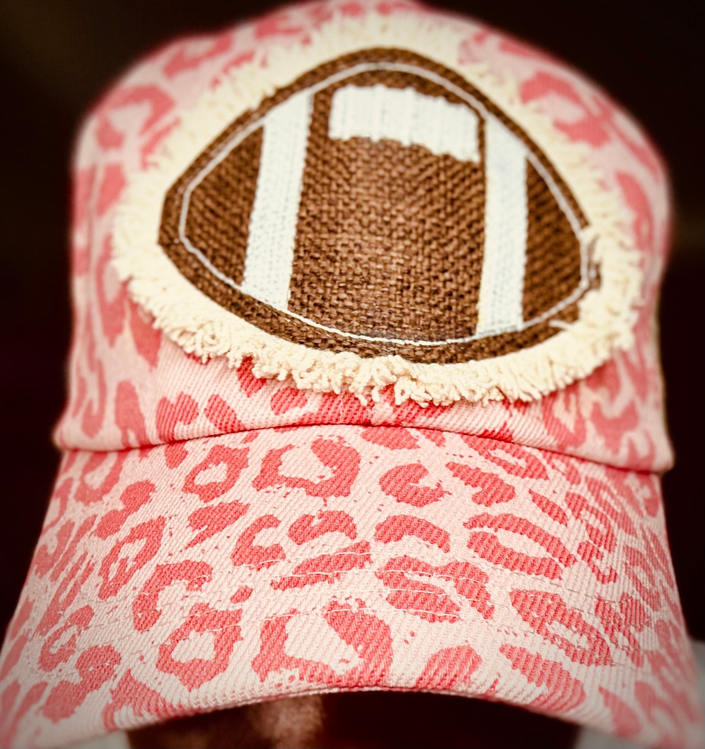 Cheetah Print Trucker Cross Back Hat