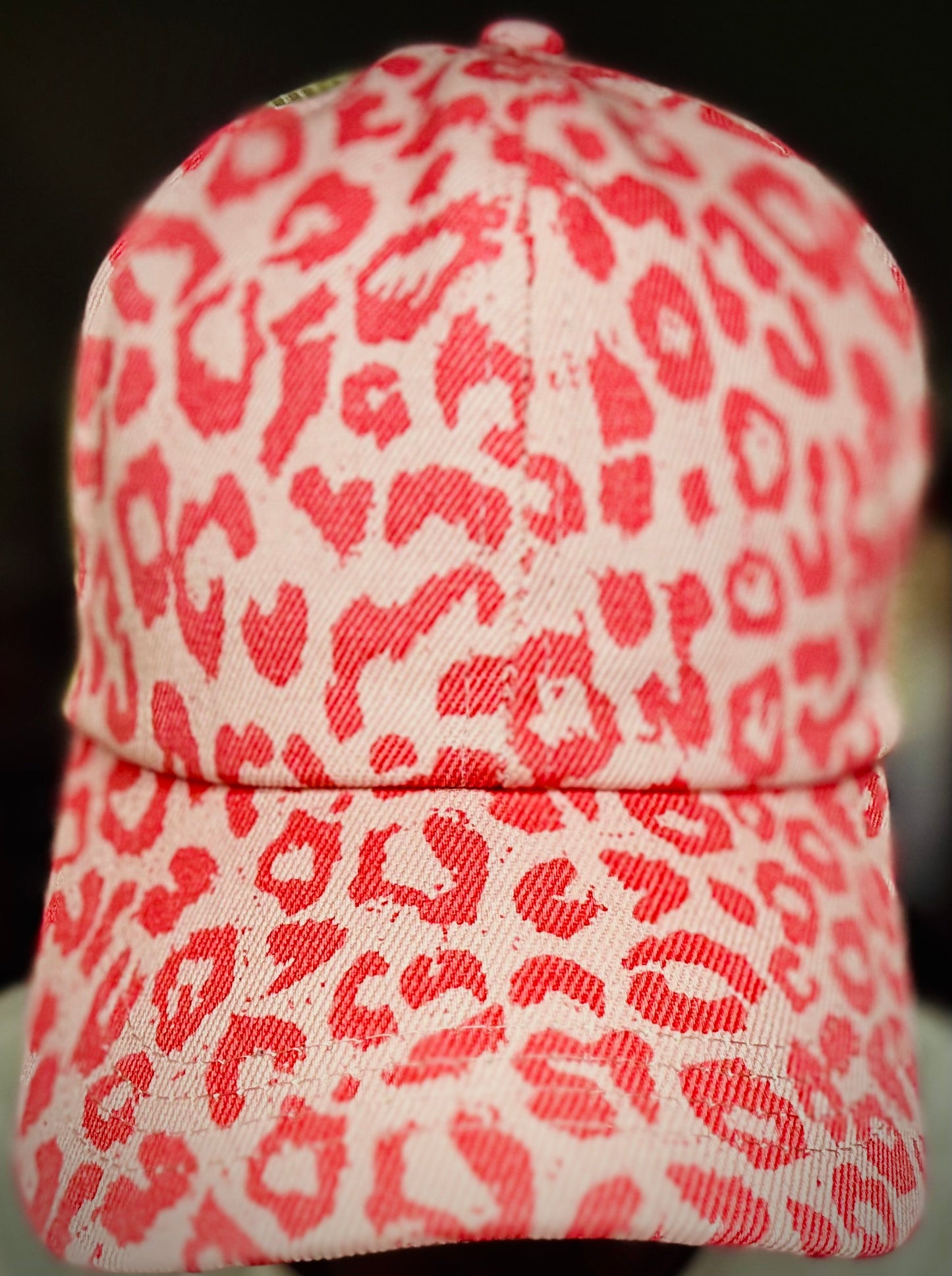 Cheetah Print Trucker Cross Back Hat