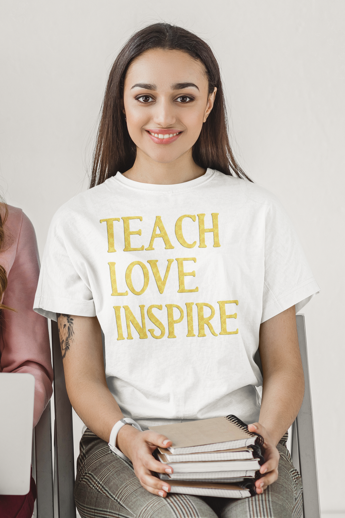 Teach Love Inspire White Classic T-shirt - Keep Prominent Boutique