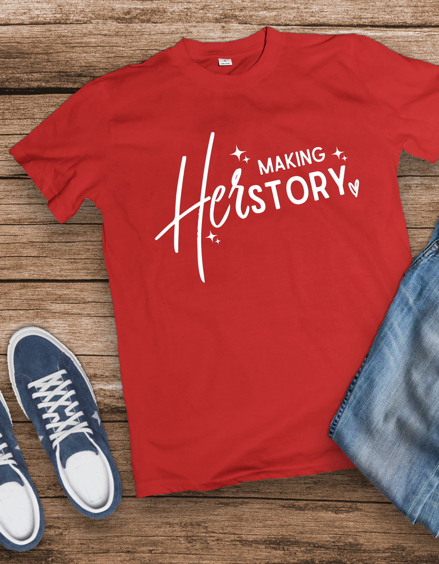 Making HERstory Red Long-sleeve Shirt, Women's Month T-shirts