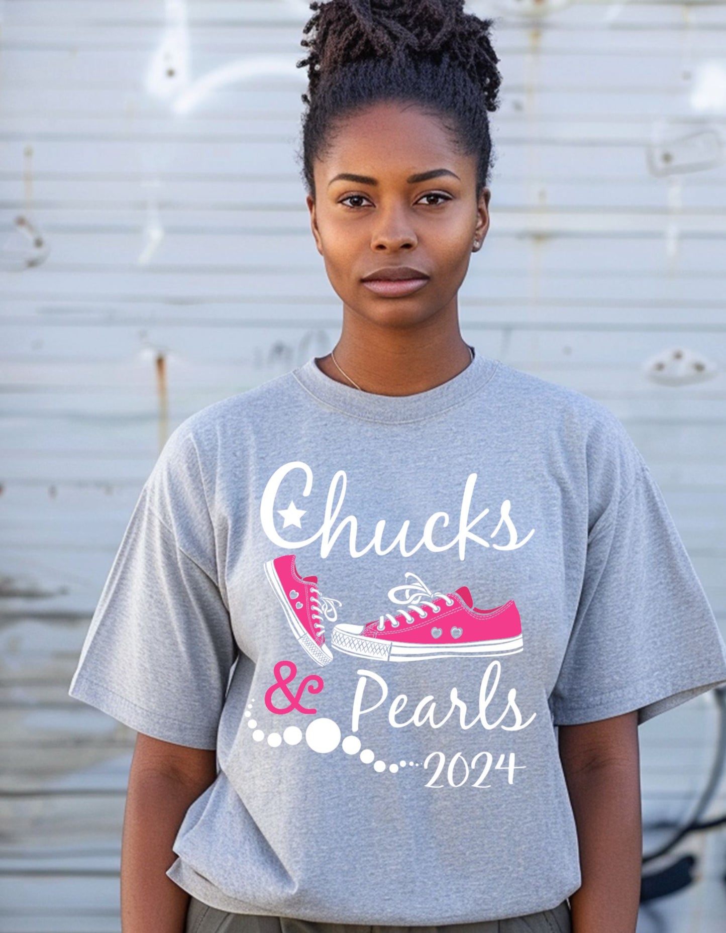 Chucks & Pearls T-shirt, Kamala for President Shirts, Chucks and Pearls Tees