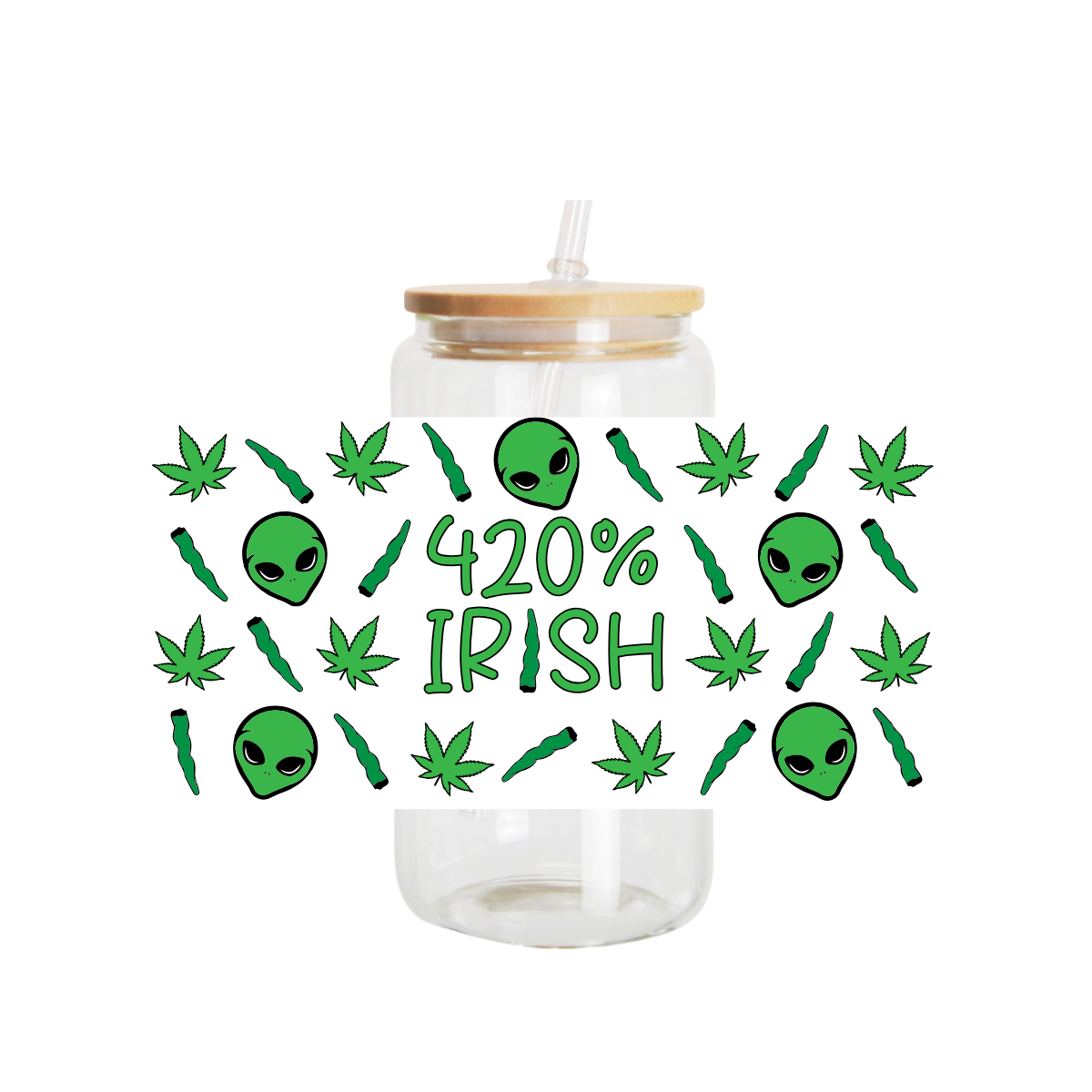 420 Pot Head, Cannabis 16 oz Glass Tumbler