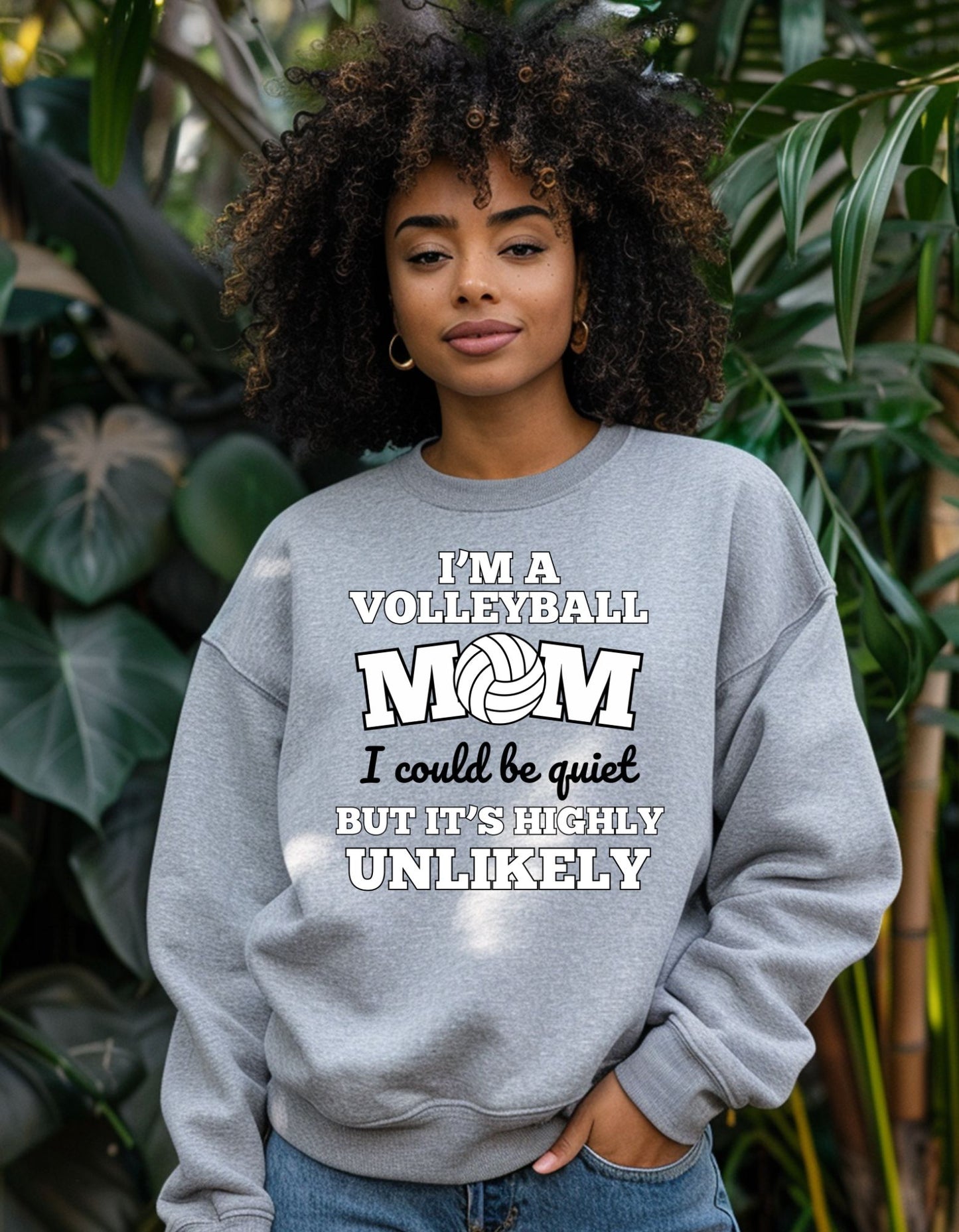 I Am A Volleyball Mom Sweater, Volleyball Mom Sweatershirt, Volleyball Mom Loud and Proud Comfy Long-sleeve