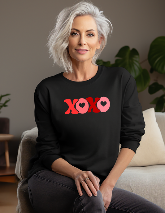 Colorful XOXO Crewneck Women's Sweater