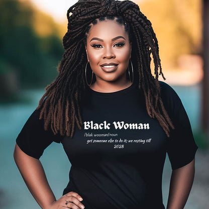 Black Woman Defined T-shirt, Black Woman Definition Tee