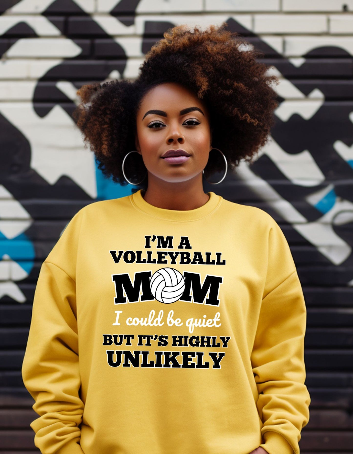 I Am A Volleyball Mom Sweater, Volleyball Mom Sweatershirt, Volleyball Mom Loud and Proud Comfy Long-sleeve