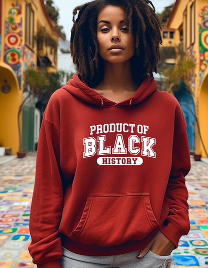Product of Black History Hoodie, Black History Month Unisex Drawstring Sweatshirt