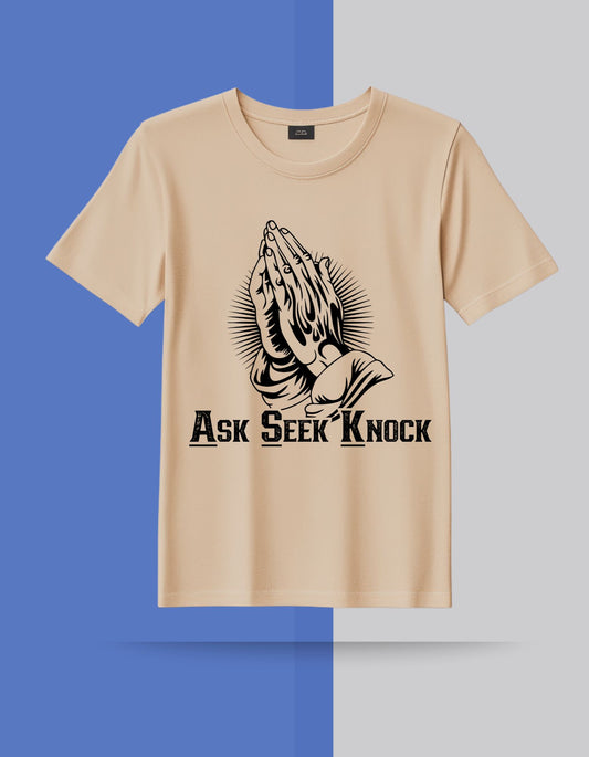 ASK Christian Tshirt, Ask Seek Knock Faith Christian Shirt