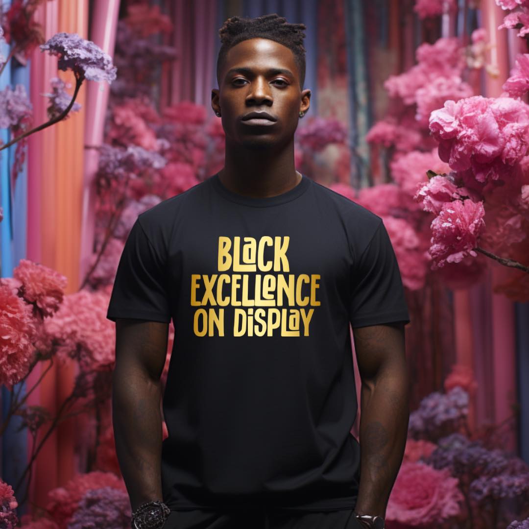 Black Excellence on Display Male Tshirt Black - Prominent Styles of Sorts- PSS!