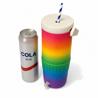 Skinny 12 Oz or 16 Oz Can Holder with Handle, Cooler Style Energy Drink Khoozie - Prominent Styles of Sorts- PSS!