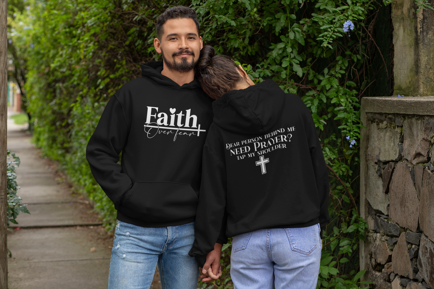 Faith Over Fear Hoodie, Dear Person Behind Me Comfy Sweater