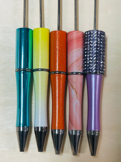 Silicon Focal Beadable,  Retractable, Refillable Custom Ink Pens - Prominent Styles of Sorts- PSS!