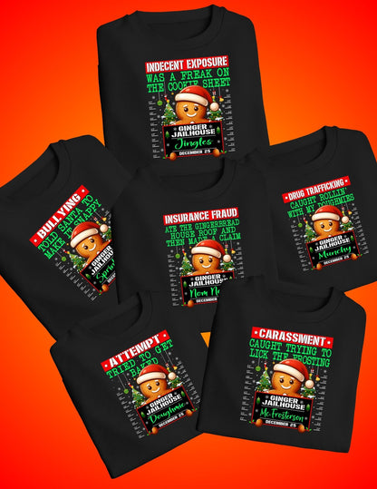 Funny Gingerbread Inmate Sweatshirt, Ginger Jailhouse Crewneck Shirts, Personalized Gingerbread Shirts