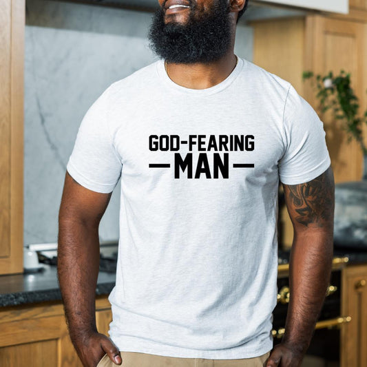 God Fearing Short Sleeve White Men's T-shirt - Prominent Styles of Sorts- PSS!
