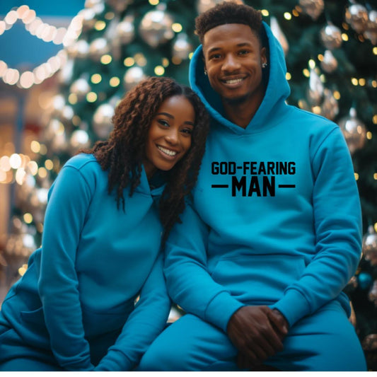 God Fearing Man Turquoise Men Hoodie - Prominent Styles of Sorts- PSS!