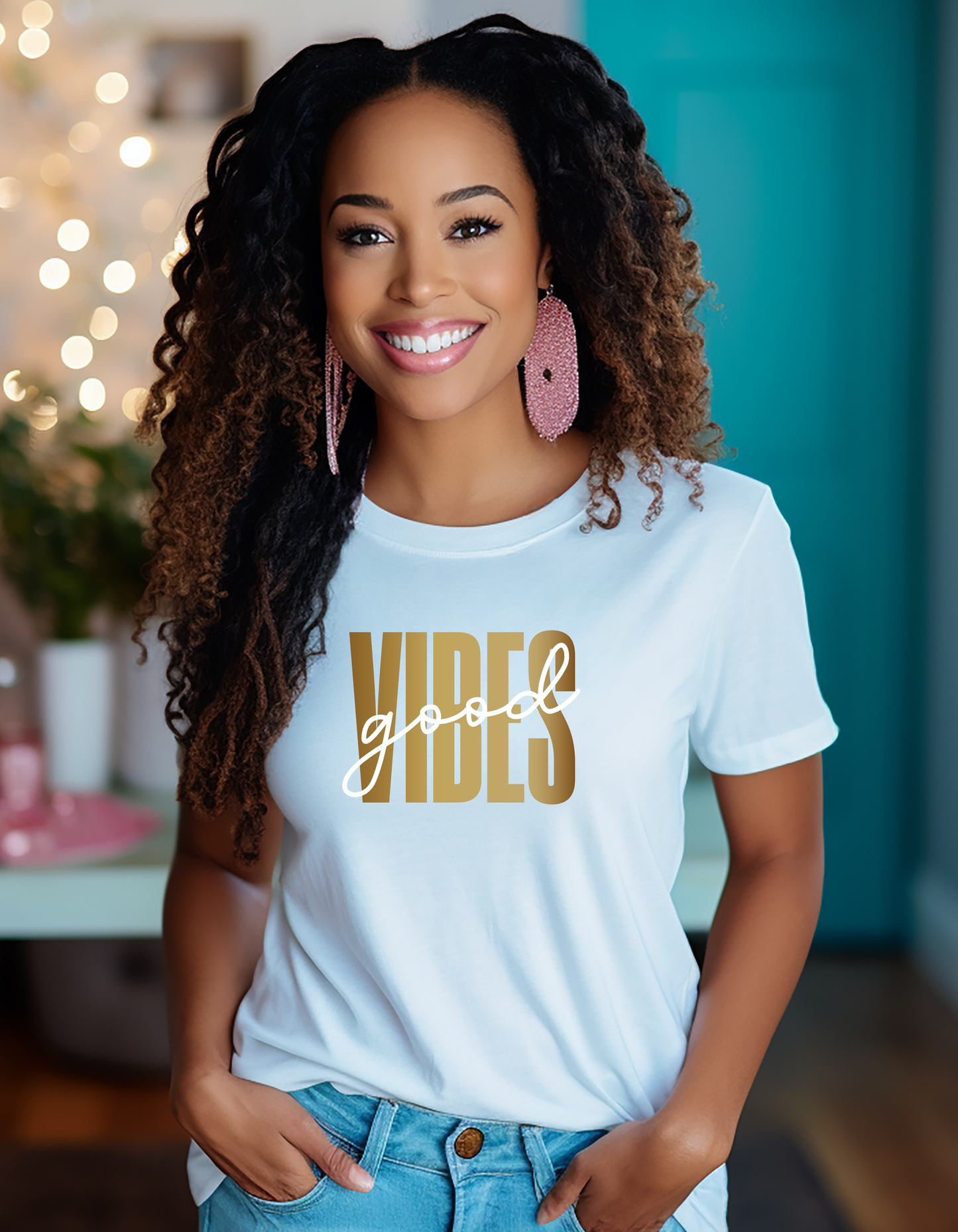 Good Vibes T-shirt, Good Vibes Only Tees, Women's Good Vibes Only Top