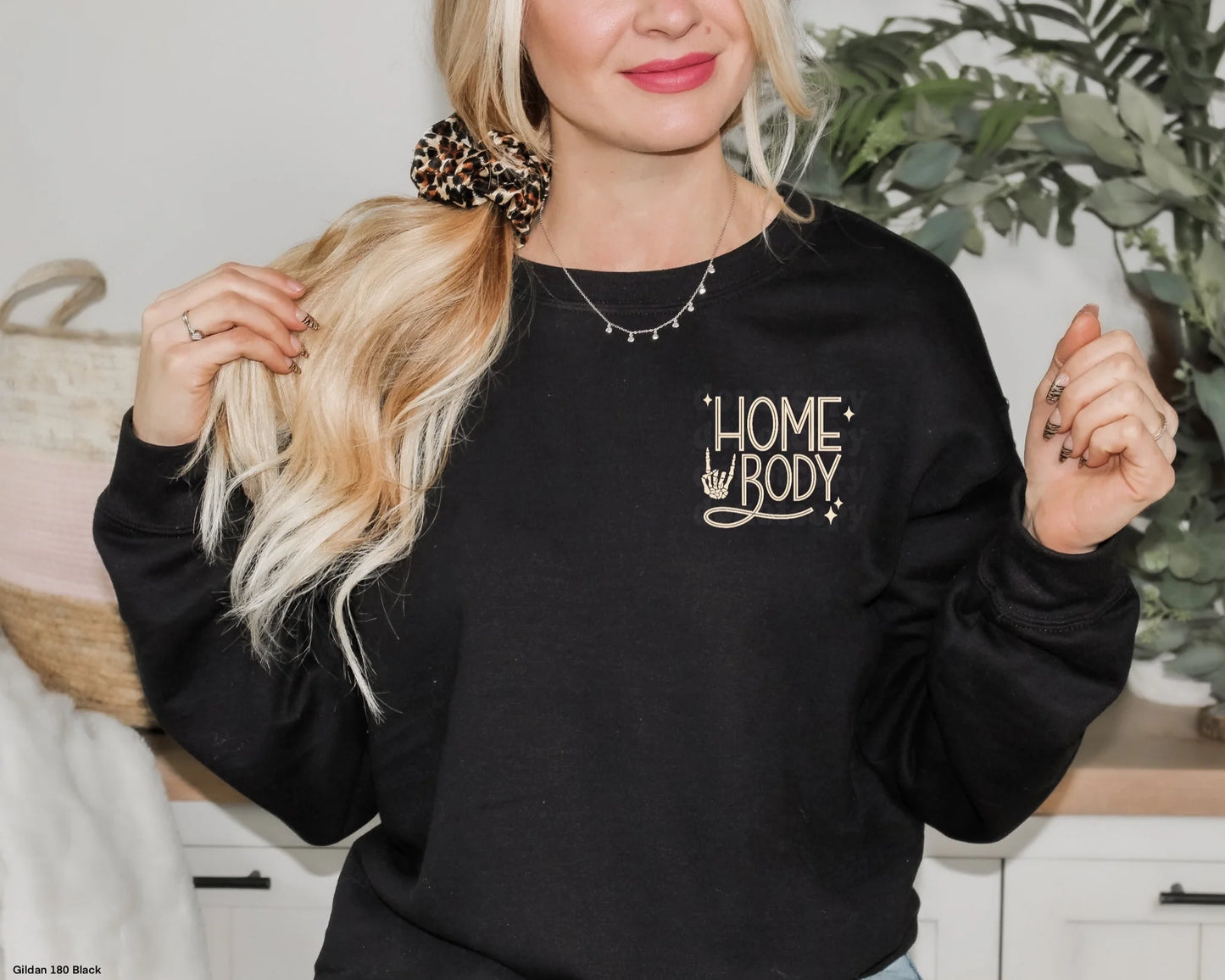 The Homebody Club Women Black Crewneck Sweater - Prominent Styles of Sorts- PSS!