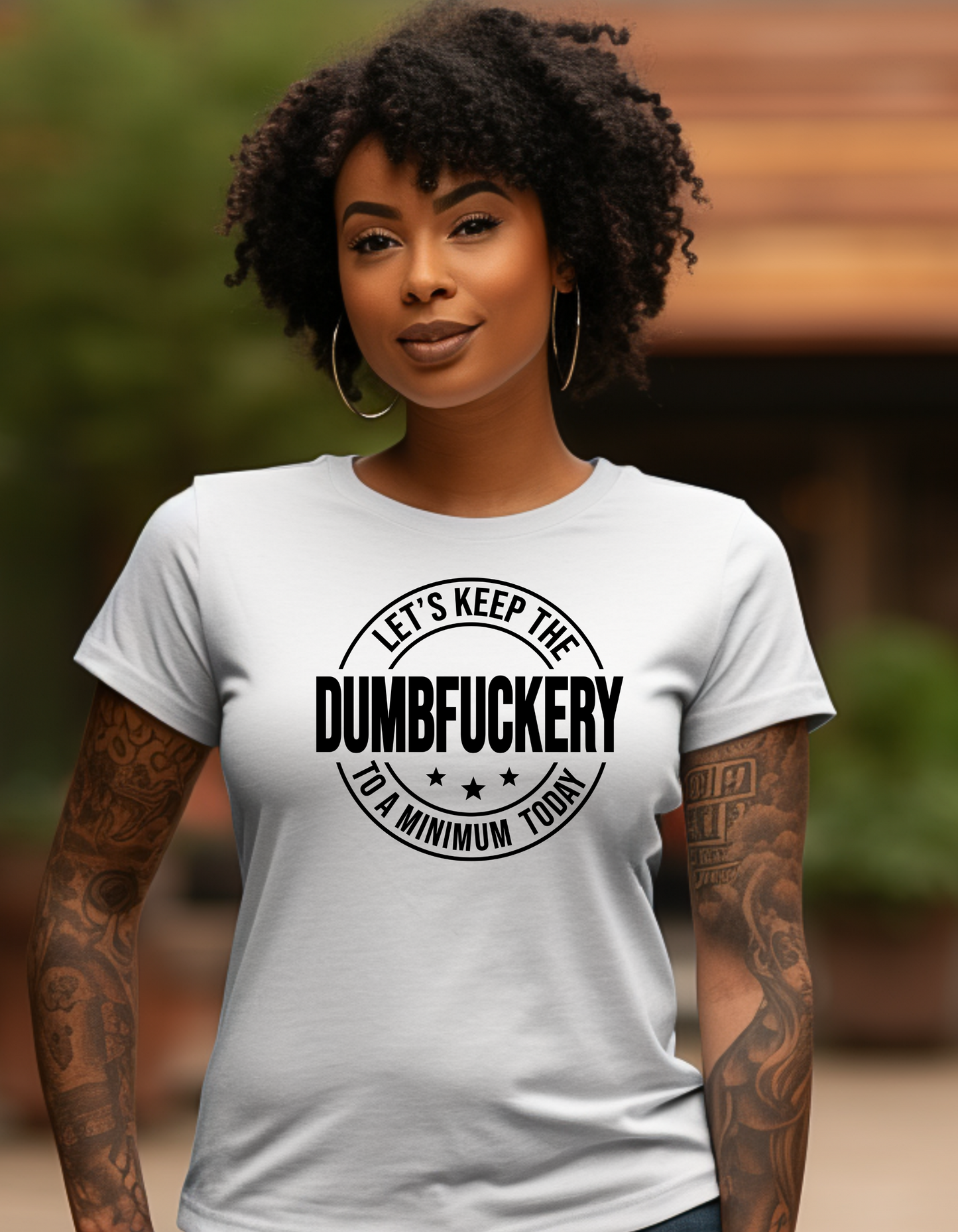 DumbF! Sarcasm T-shirt, Women's Let's Keep The DumbF!kry To A Minimum Today Shirt, Sarcasm Quotes Shirts