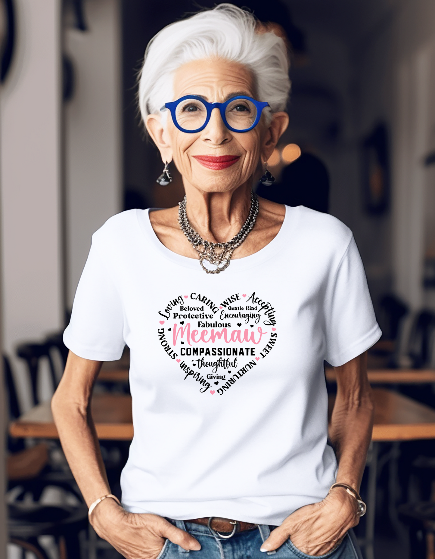 Mom, Mommy, Grandma, Mimi, Heart Shape Affirmation T-shirt, Mother's Day Quote Unisex Shirt