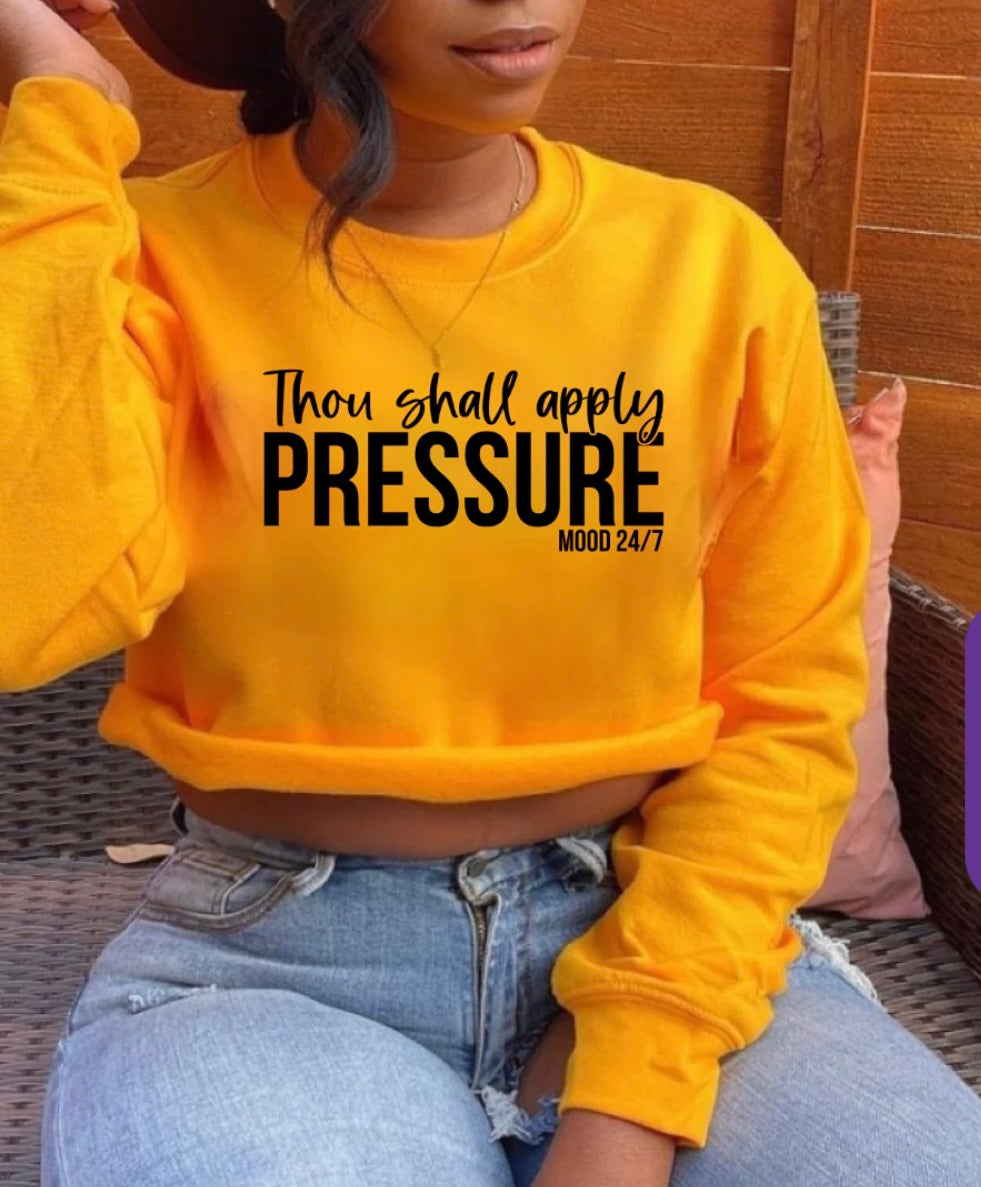 Thou Shall Apply Pressure Crewneck - Keep Prominent Boutique